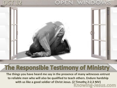 The Responsible Testimony of Ministry